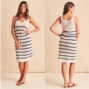 Faherty Out East Sweater Dress Wharf Stripe‎ Size Small